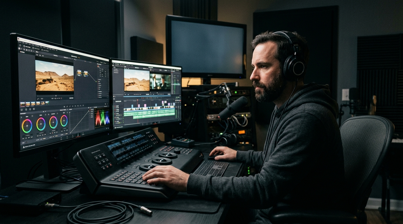 production and post production video editor color grading Pretzel Logic Productions