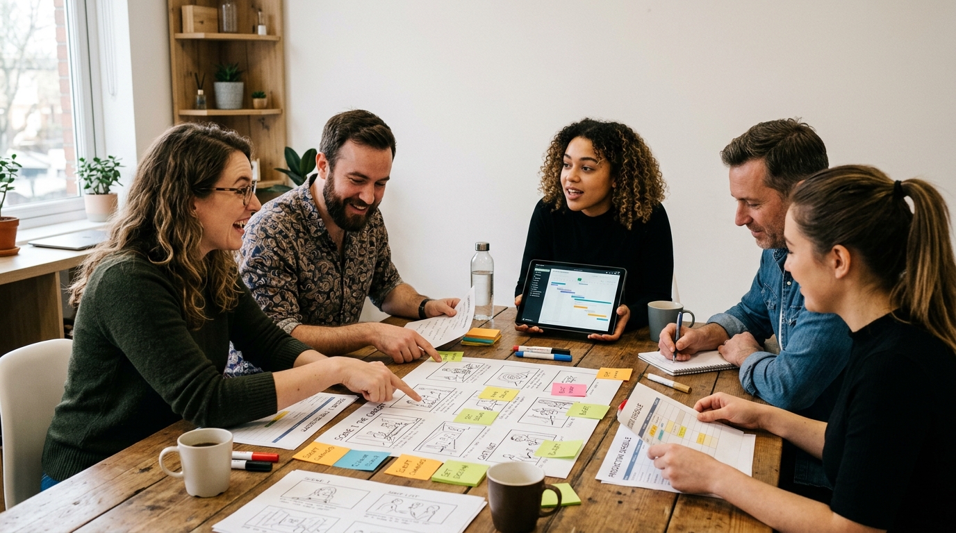 video marketing strategy planning team — Pretzel Logic Productions