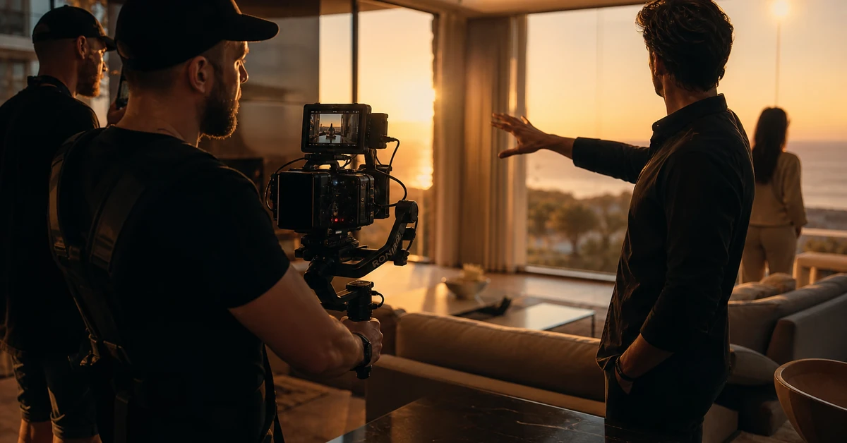 real estate video production Pretzel Logic Productions cinematic crew on location