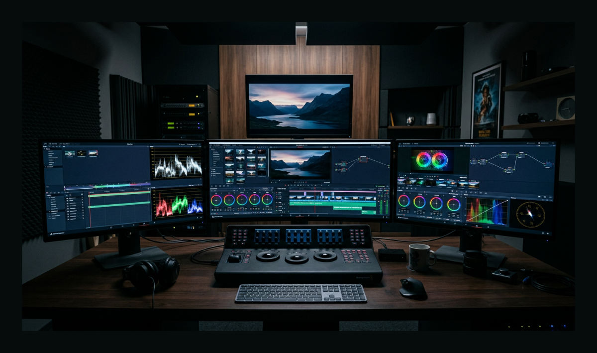 Professional editing and post production suite for high-end video creation