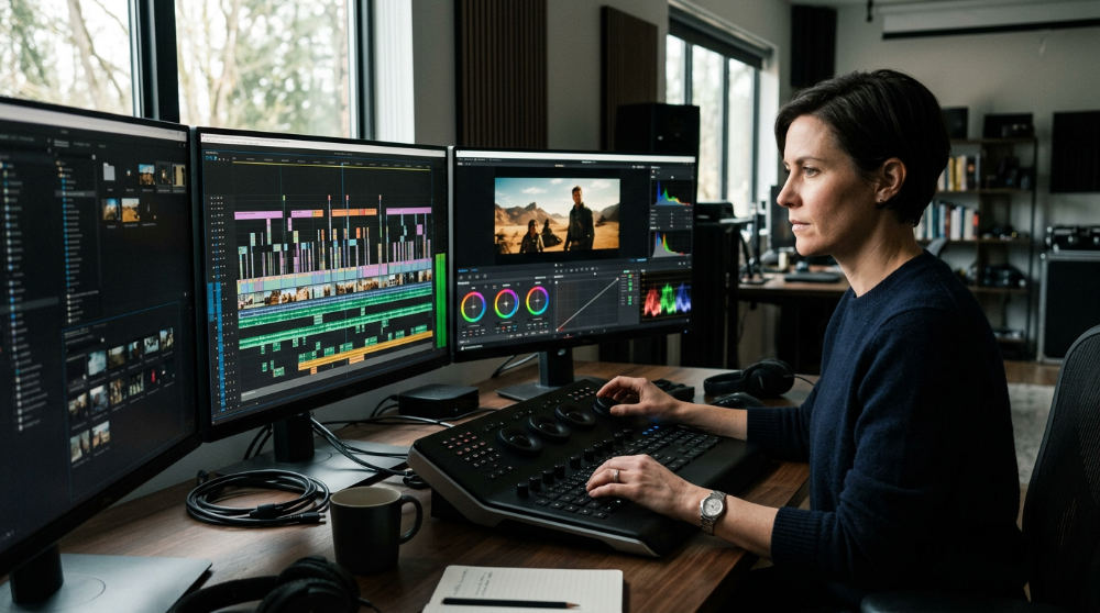 Professional video editing services and color grading